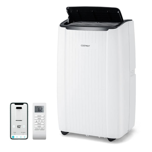 Climatiseur Mobile 12000 BTU 4 En 1 Refroidissement Chauffage Ventilateur Déshumidificateur Minuterie 24H Pour Jusqu'À 42M²